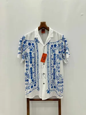 White Relaxed Fit Shirt With Print