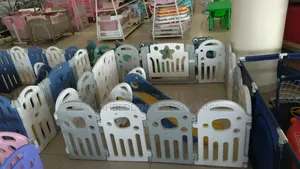 Foldable Plastic Baby Playpen Toddler Game Fence Indoor