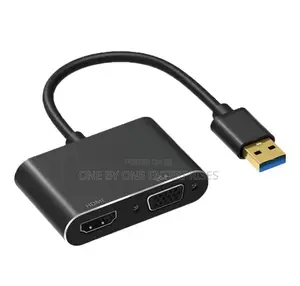 USB 3.0 to VGA H.D.M.I Aux Converter 1080P Projector Adapter
