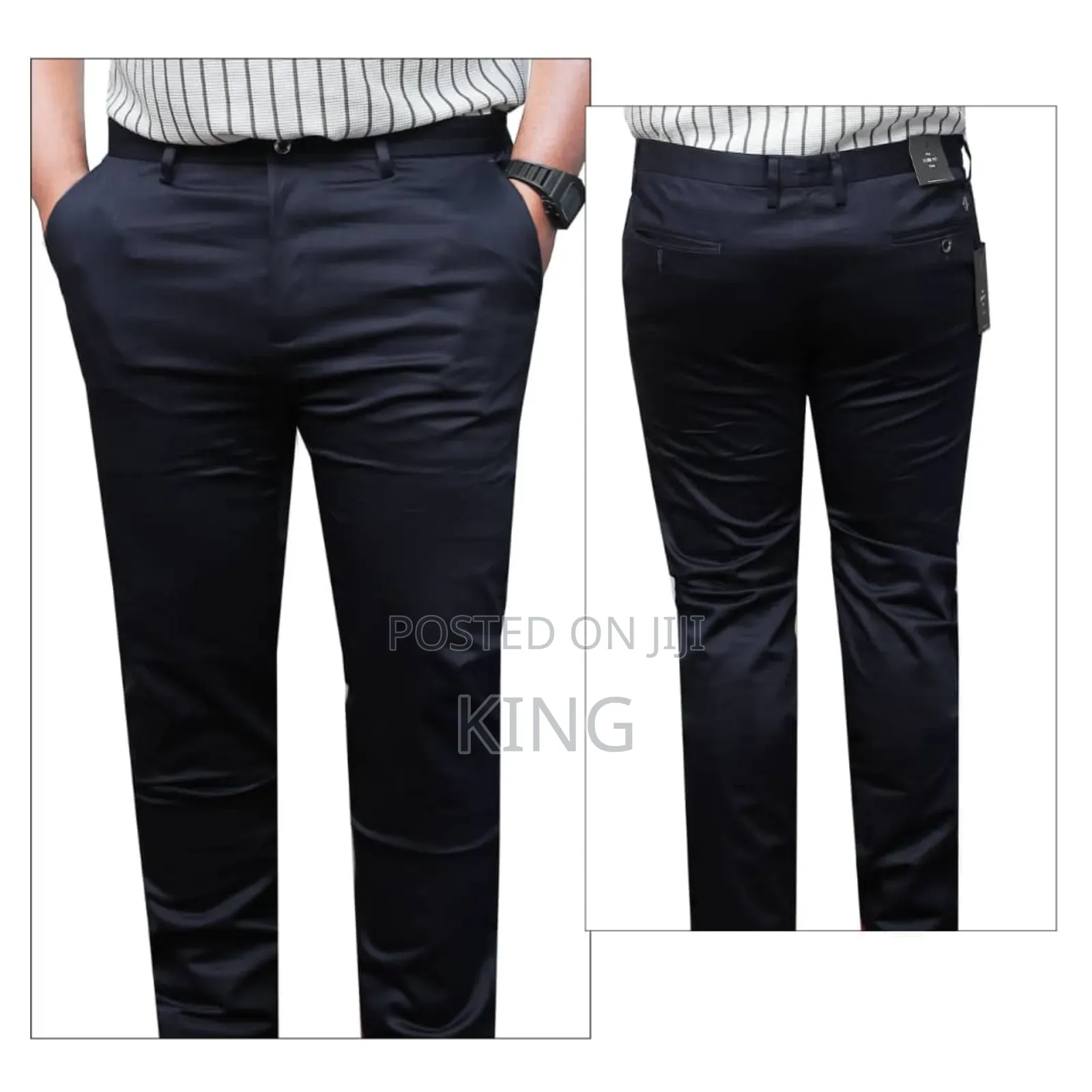 Manly Black Kaki Pants