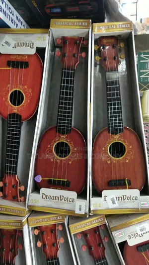 Small Guitar Musical Instrument for Kids/Children - Brown