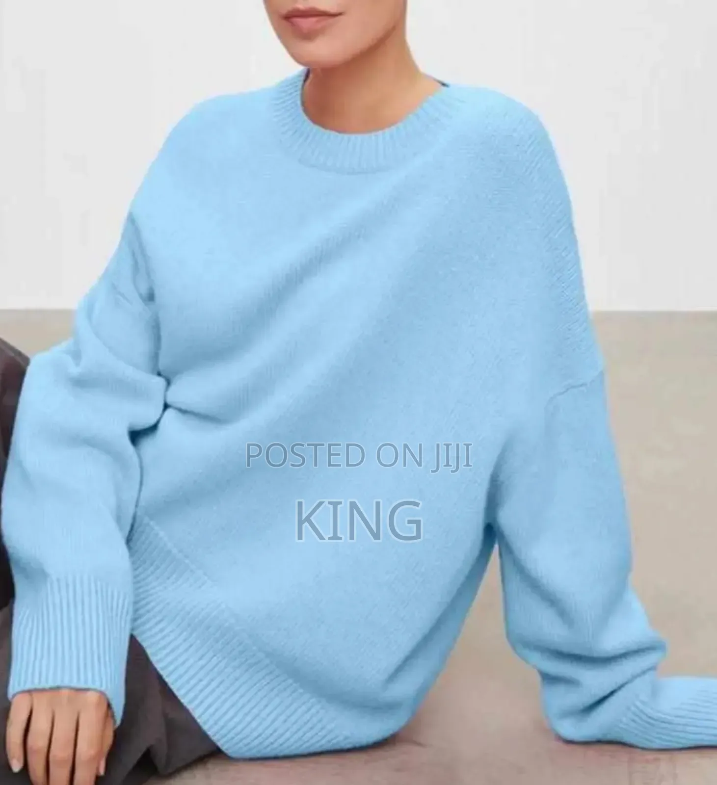 Sky-Blue Unisex Sweater