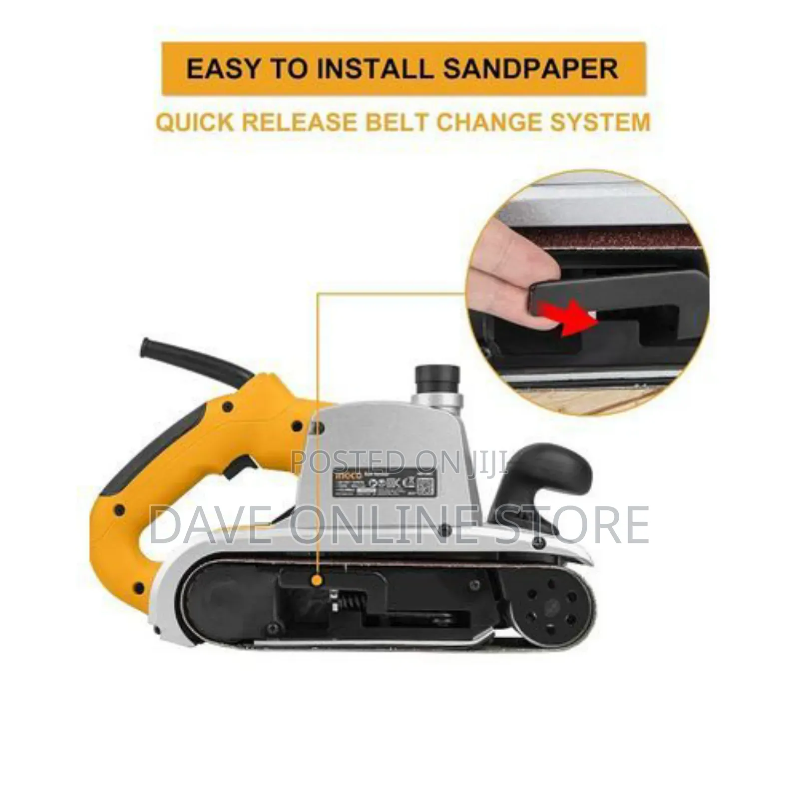 INGCO Belt Sander, 1200W Quick Release Belt Change Sanders