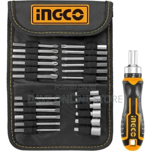 INGCO 26pcs Screwdriver Bits Set, CR-V, With Pouch,