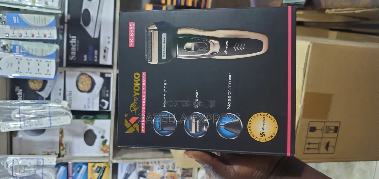 Yoko 3 in 1 Rechargeable Hair Trimmer Set - Black