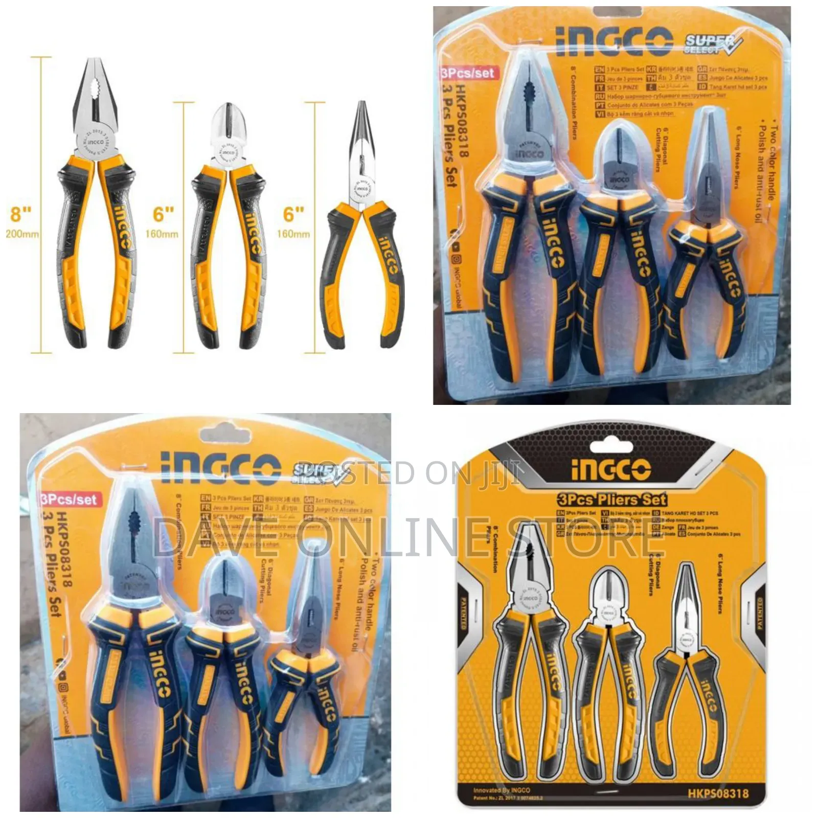 Three Pieces Pliers Set