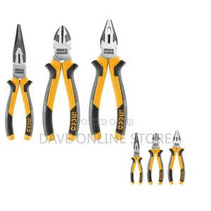 INGCO HKPS28318 Ingco 3pcs Pliers Set - Yellow