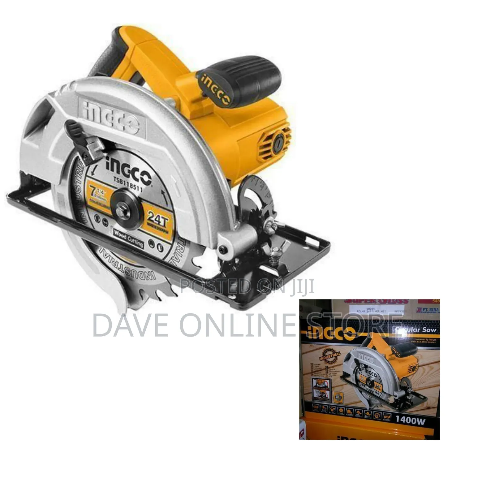 INGCO Circular Saw 1400W Industrial - Silver