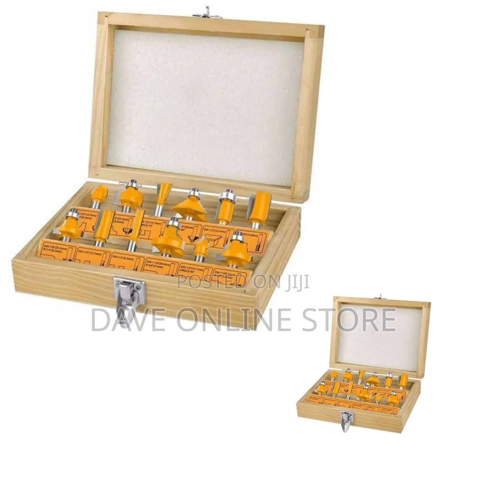 INGCO 12pcs Router Bits Set(6mm) - Yellow