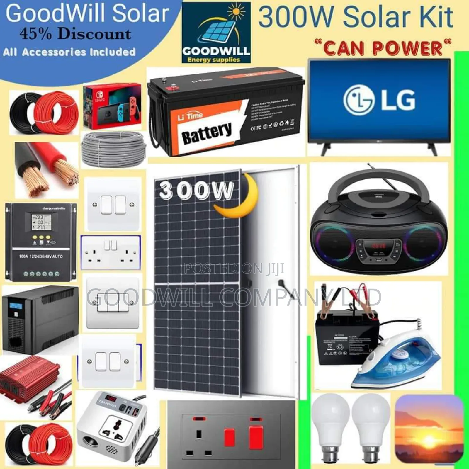 300w Solar Energy System Full Kit (German Solar)