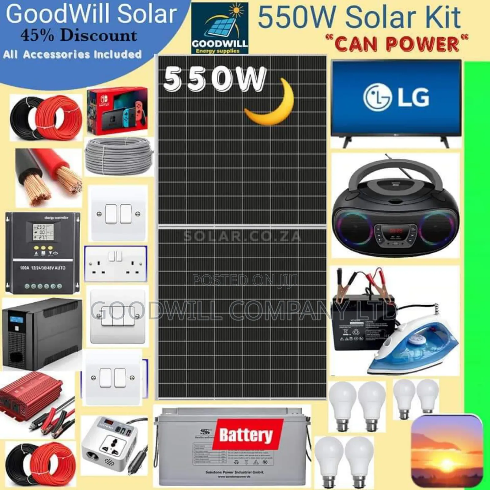 550w Solar Energy System Full Kit (German Solar)