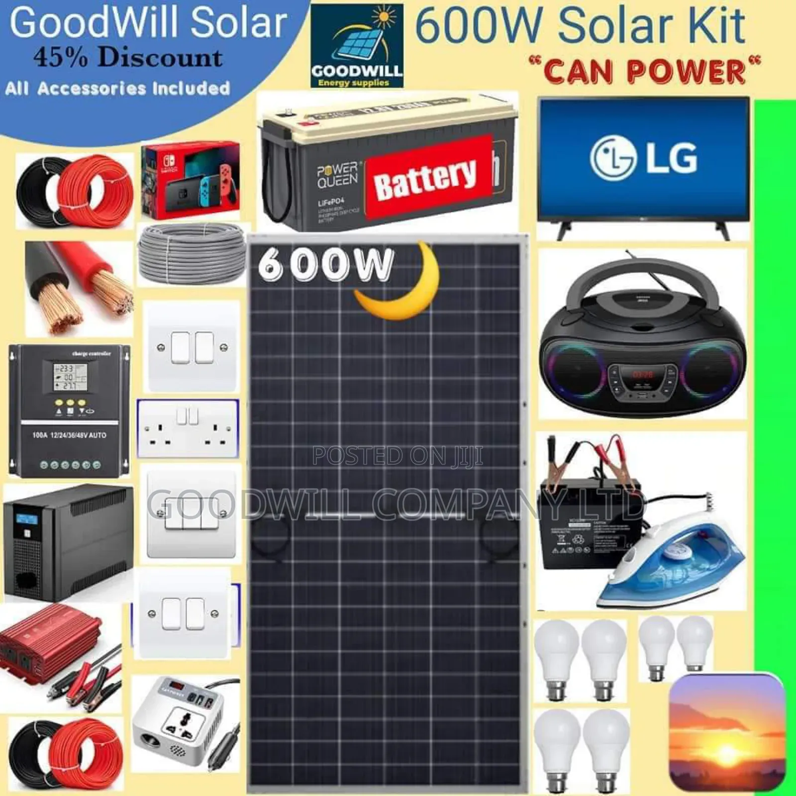 600w Solar Energy System Full Kit (German Solar)