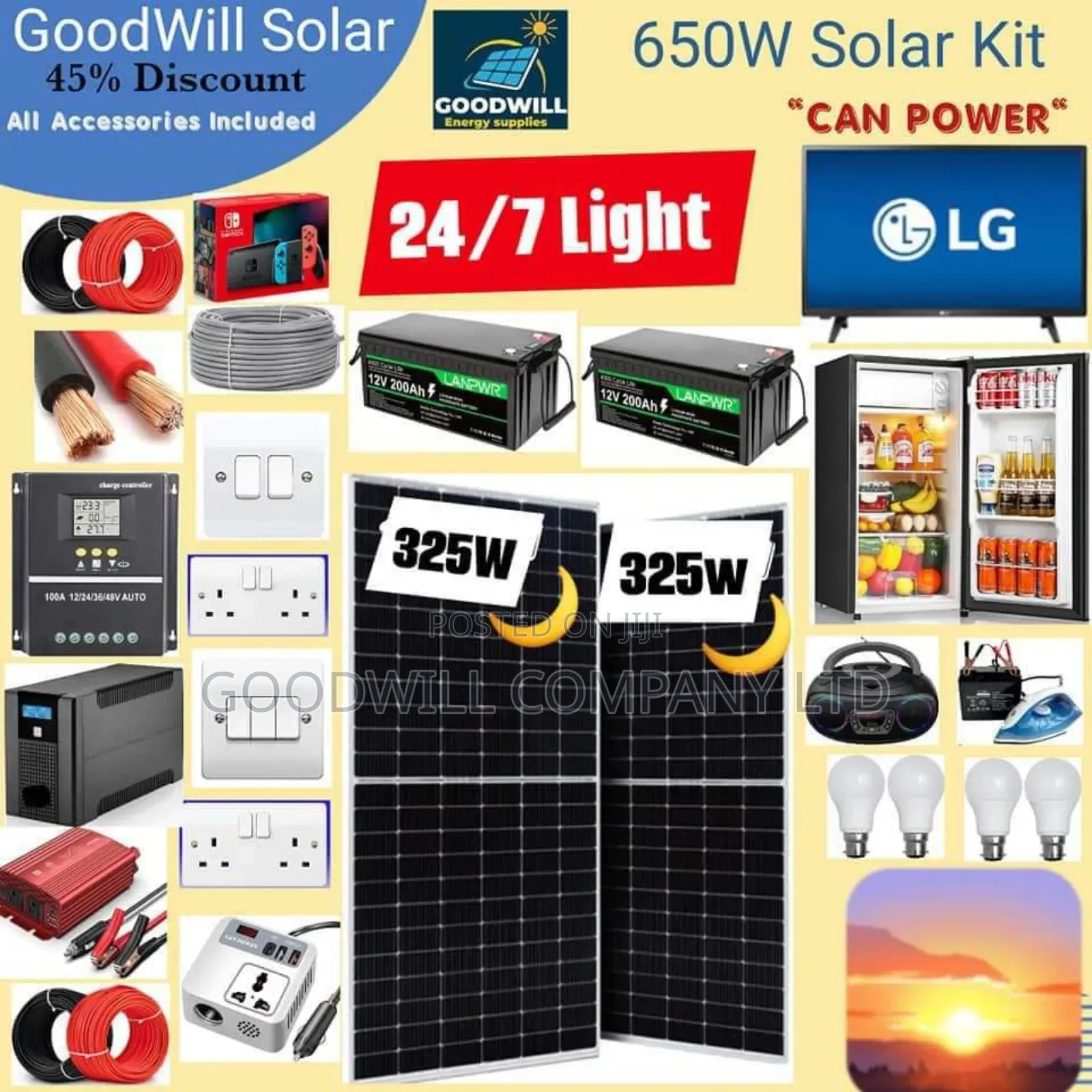 650w Solar Energy System Full Kit (German Solar)