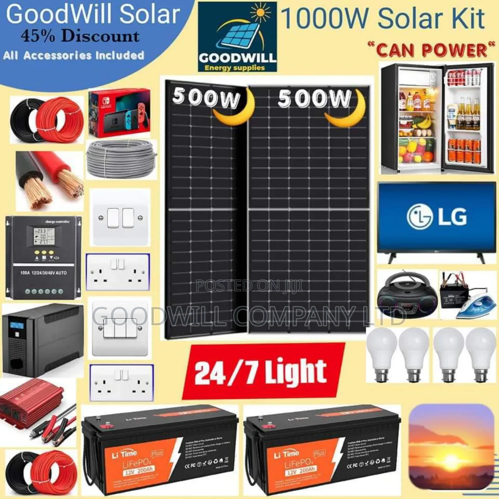 1kw or 1000w Solar Energy System Full Kit (German Solar)