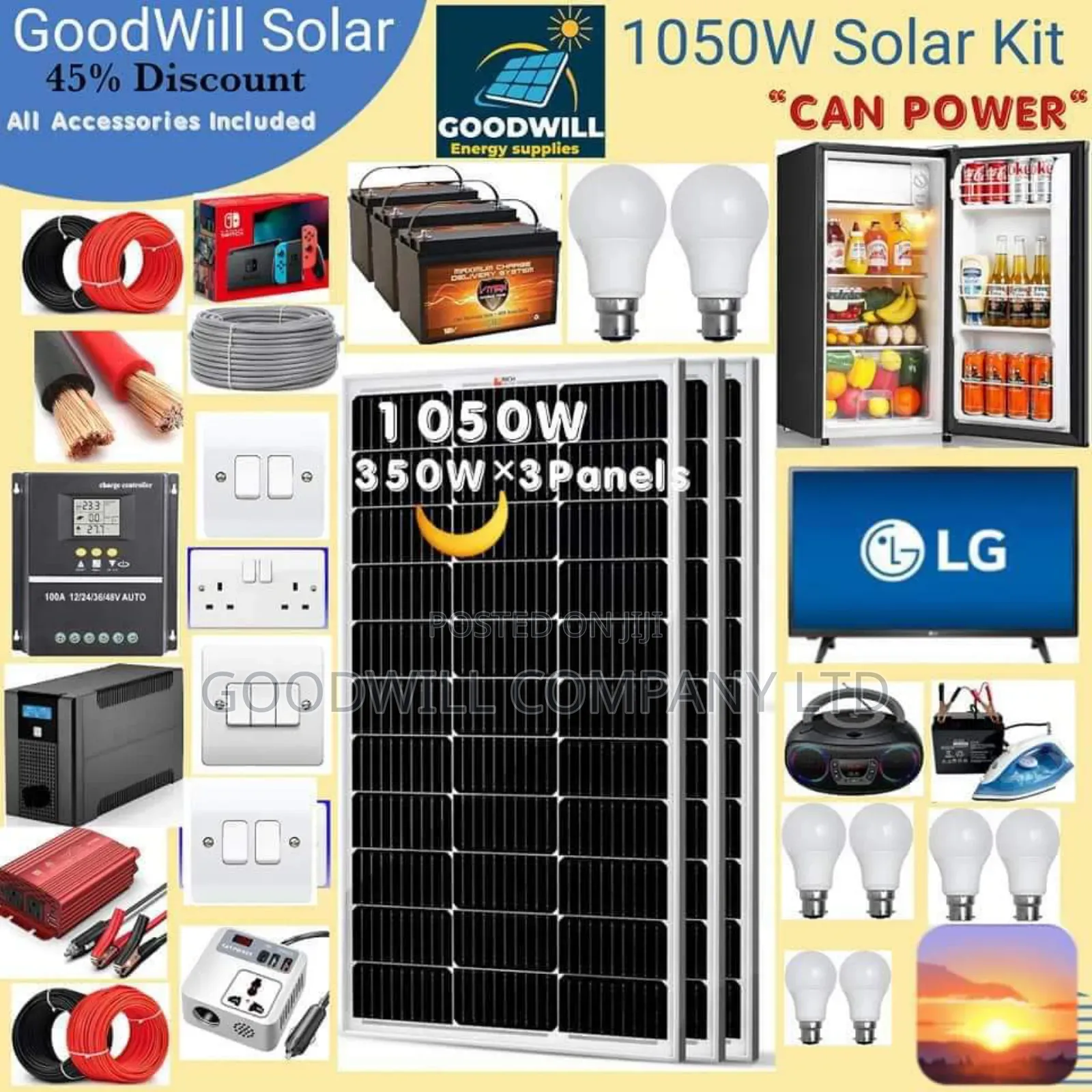 1050w Solar Energy System Full Kit (German Solar)