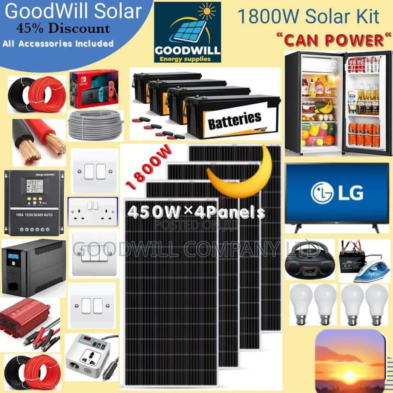 1800w Home Solar Full Kit (German Solar)
