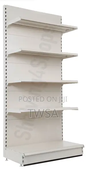 Wall Shelving 1.8m High With 400mm Base Shelf and 4 X 350mm