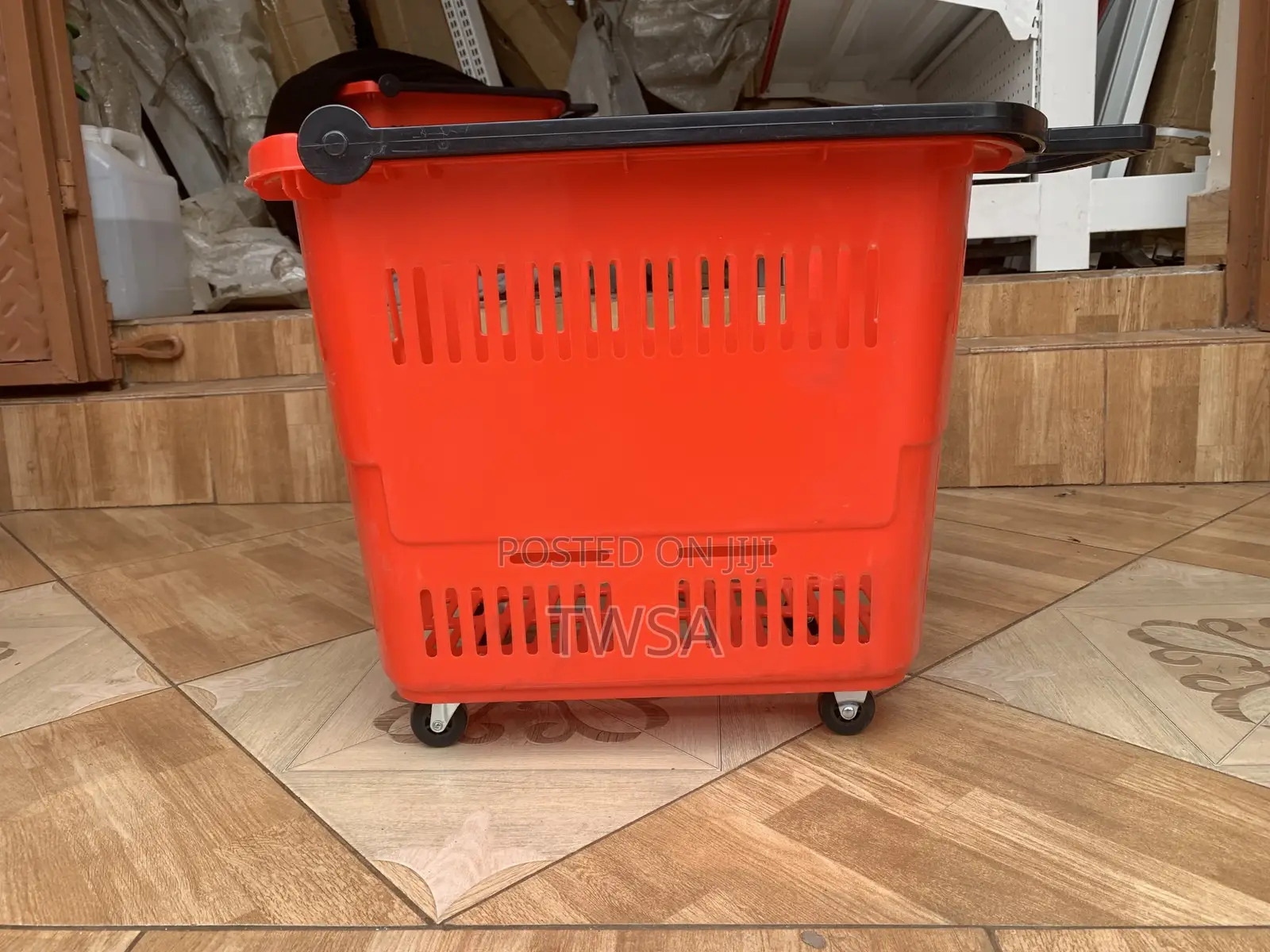 Supermarket Shopping Basket With Wheels