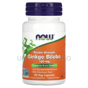 NOW Foods, Ginkgo Biloba, Double Strength, 120 Mg, 50 Veg Ca