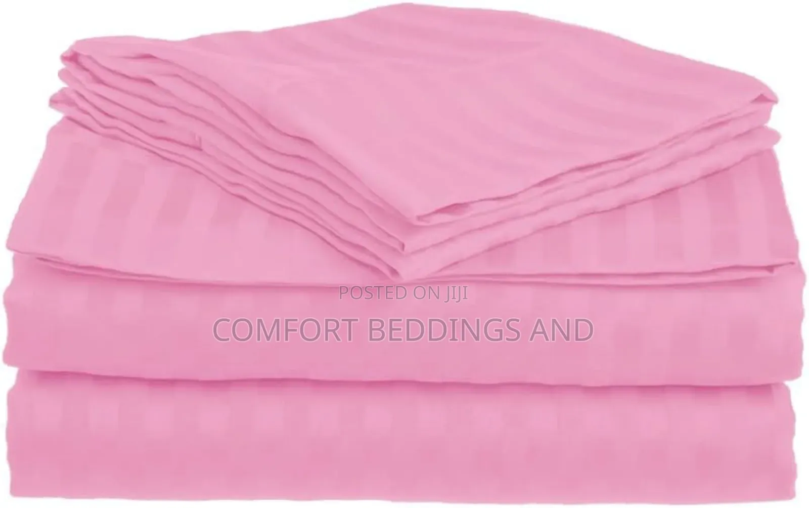 Stripped Cotton Bedsheets Pink 5*6, 6*6