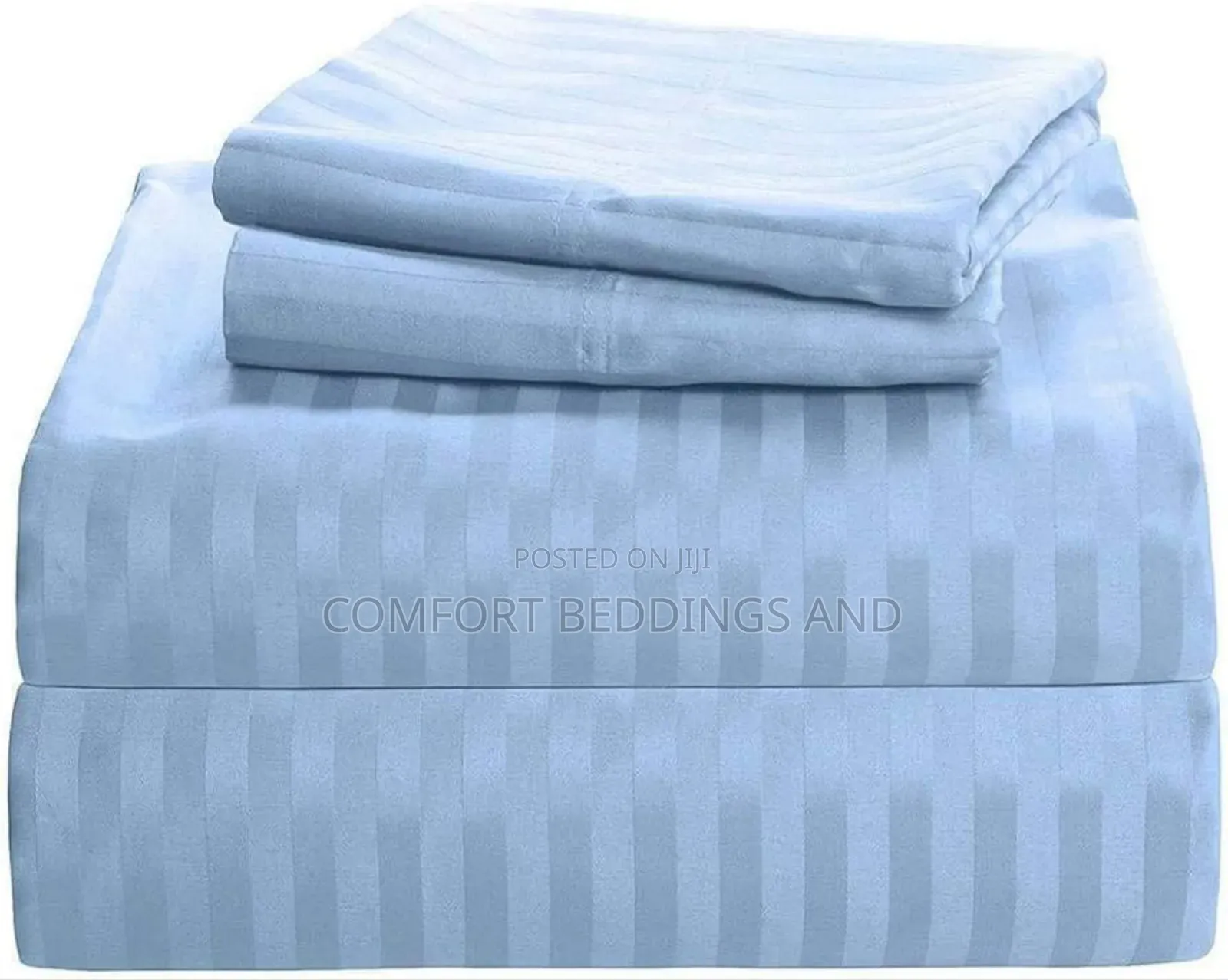 Stripped Cotton Bedsheets Blue 5*6, 6*6