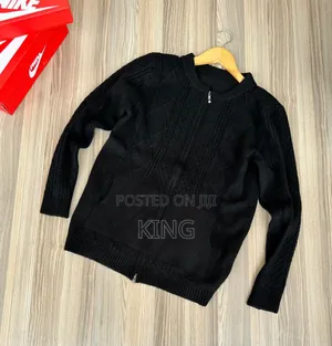 Den Black Zipper Sweater.