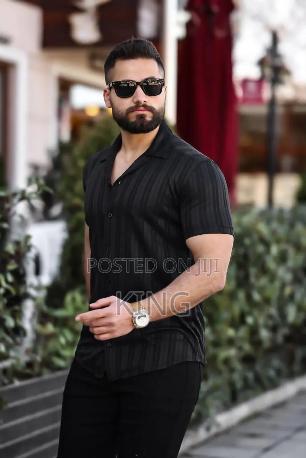 High Notch Black Shirt