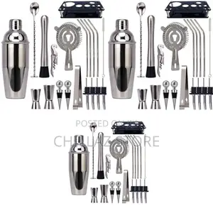 Stainless Cocktail Shaker Bottle Set