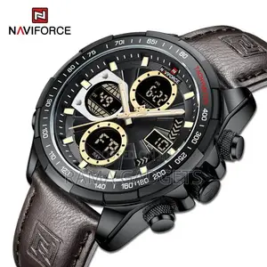 Naviforce 9197 Quartz LED Display Watch for Men