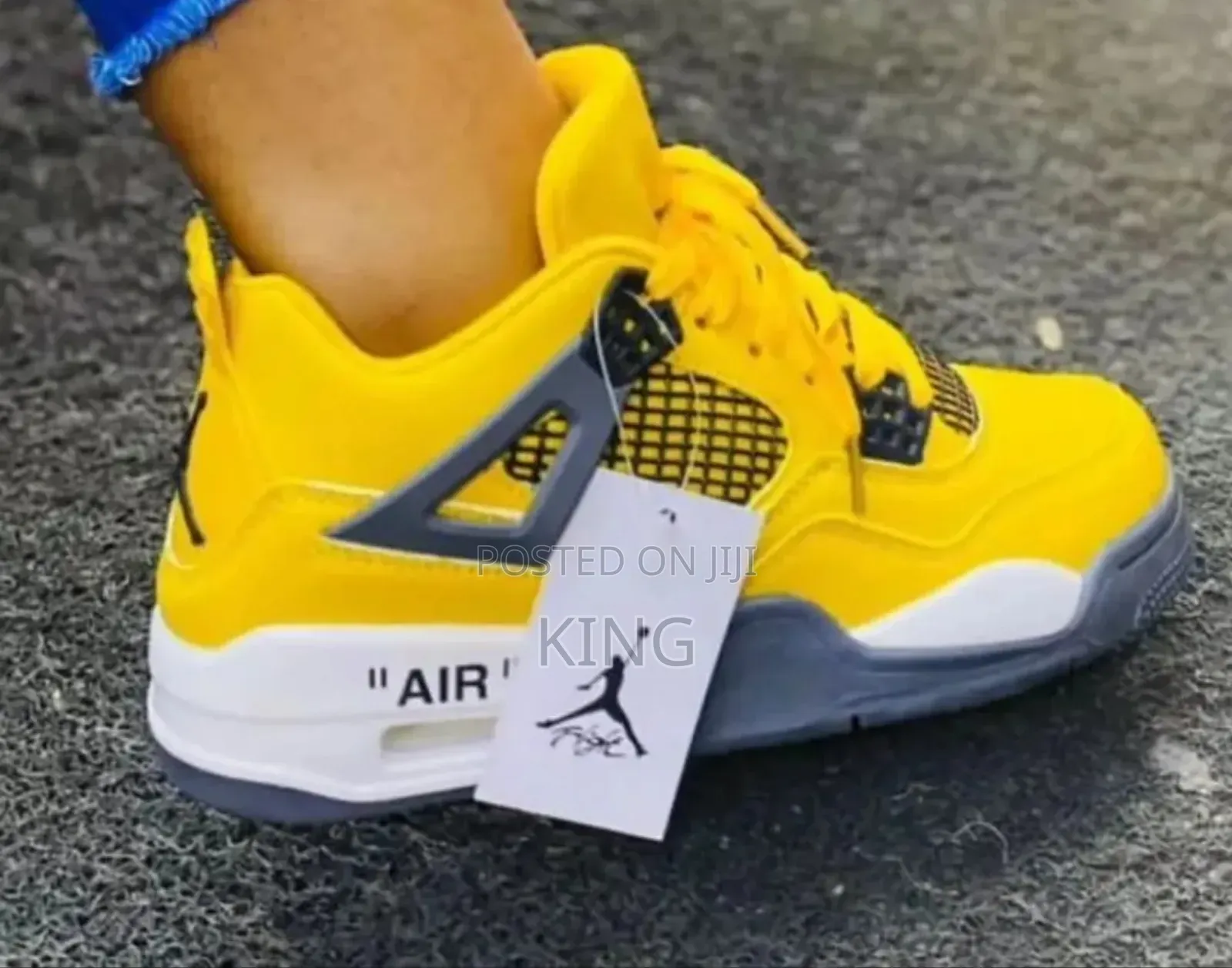 Yellow Air Jordan 4 Sneakers