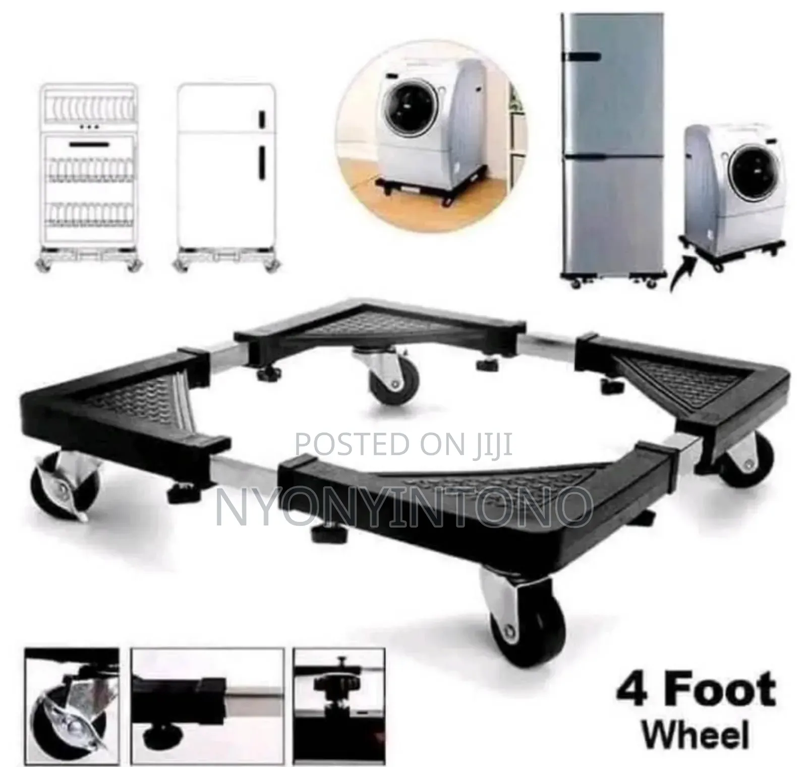 Very Strong Machine Fridge Rack With Rollers for Mobility.
