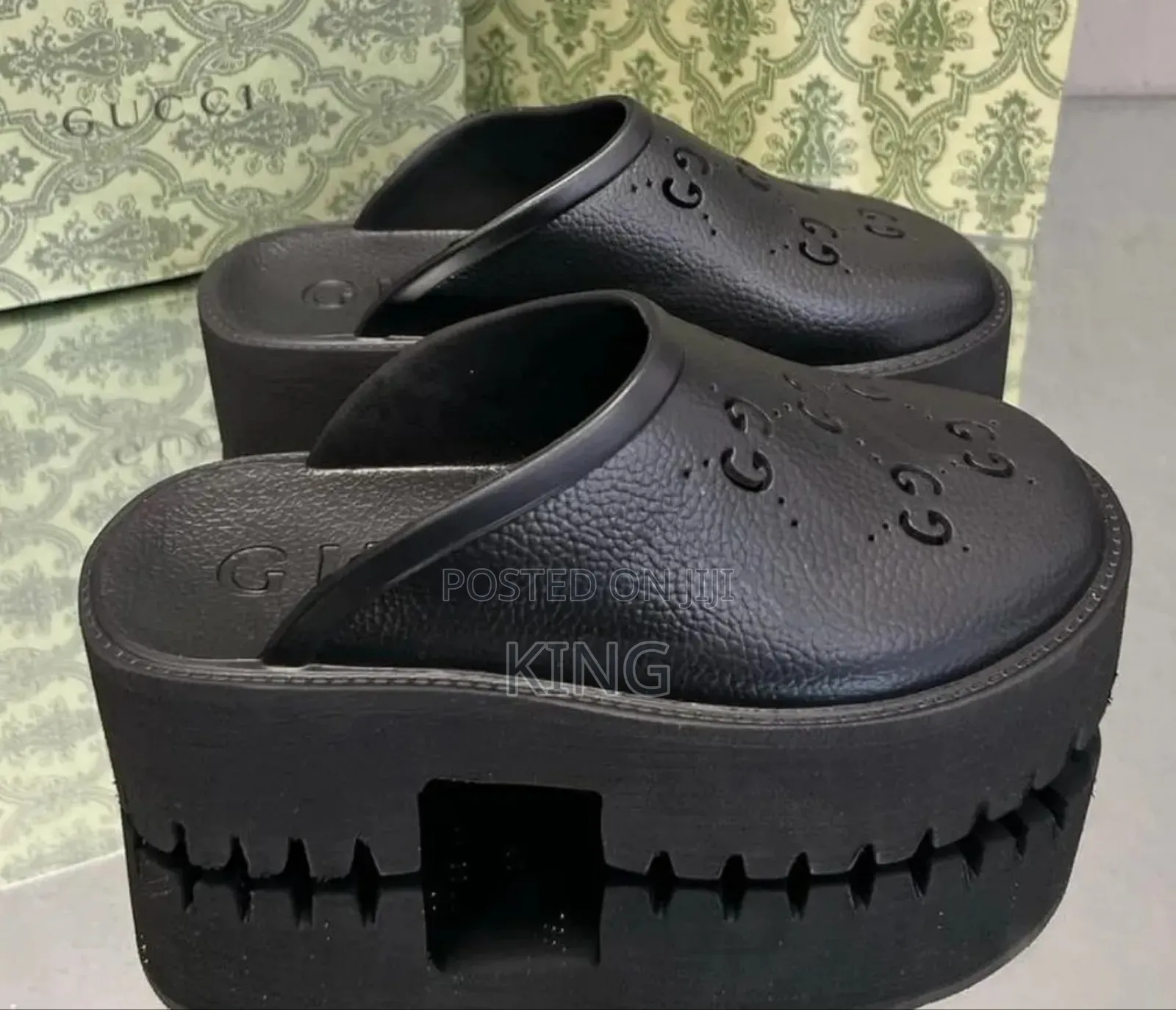 Black Platform Casual Style Sandals