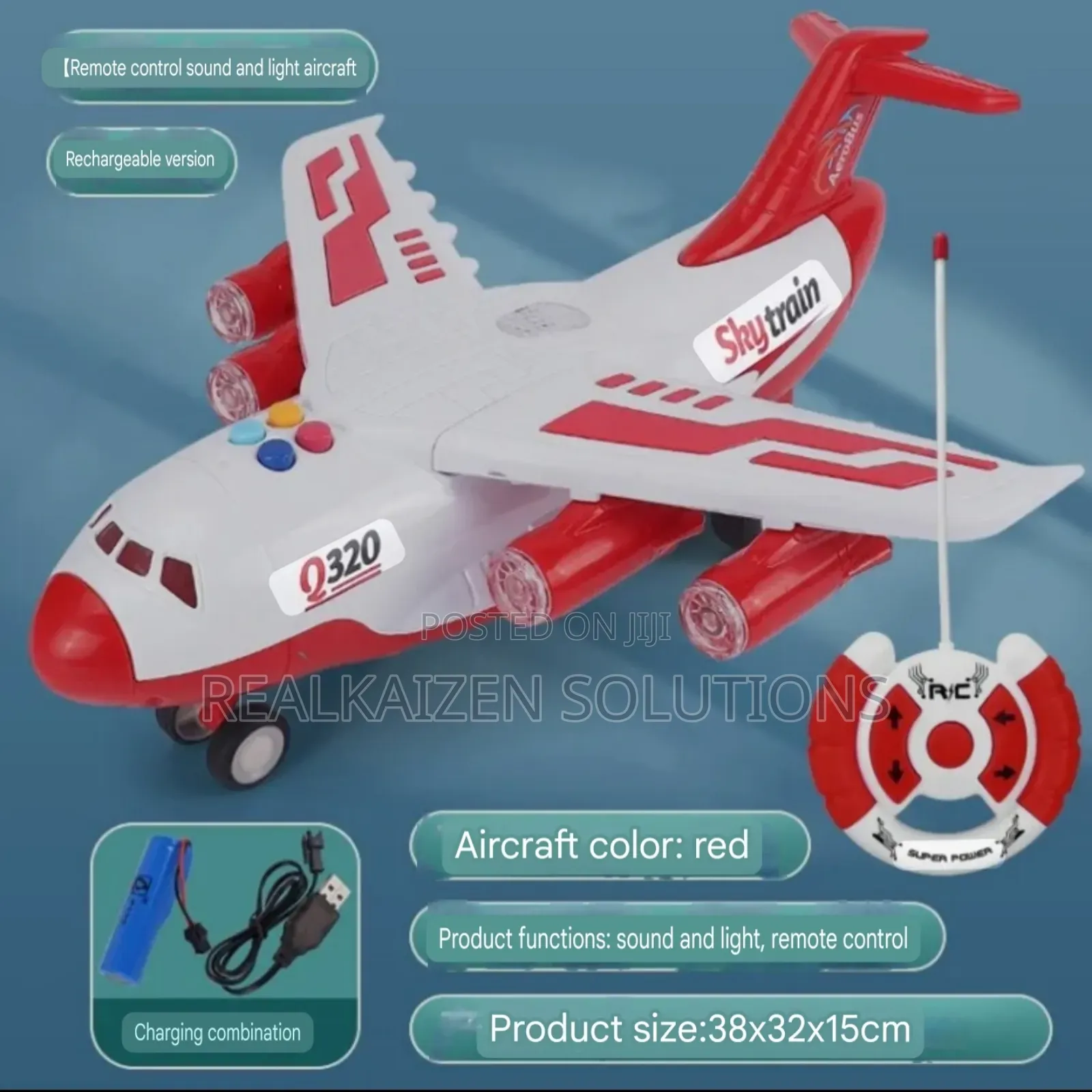 Children Remote Control Aerobus Airliner Light Music Plane
