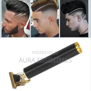 Rechargeable Metal Simple Style Hair Clipper Black Gold