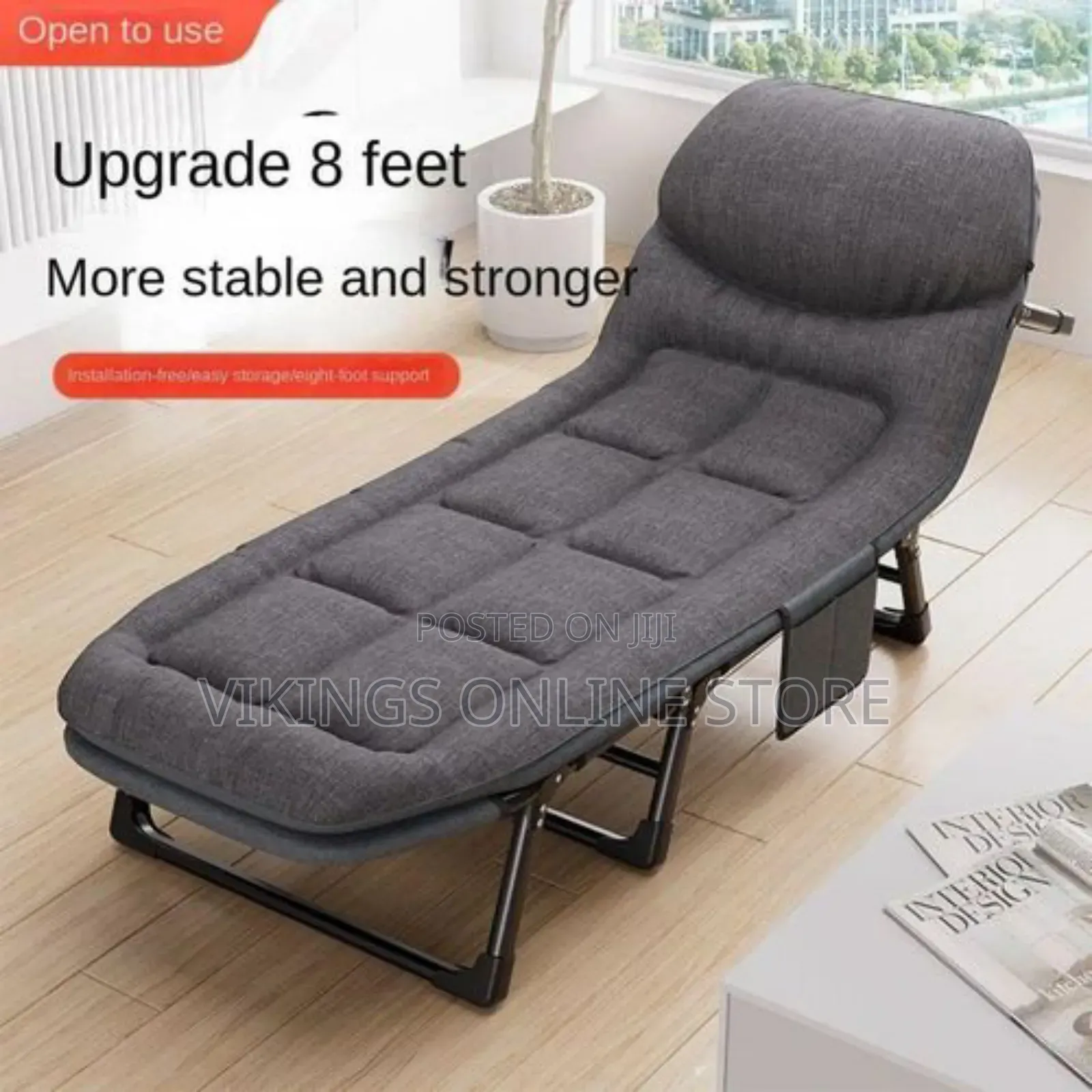 Folding Bed Single Office Nap Bed Recliner Portable