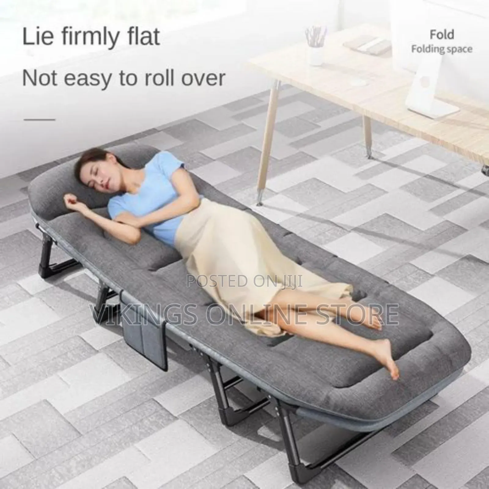 Folding Bed Single Office Nap Bed Recliner Portable