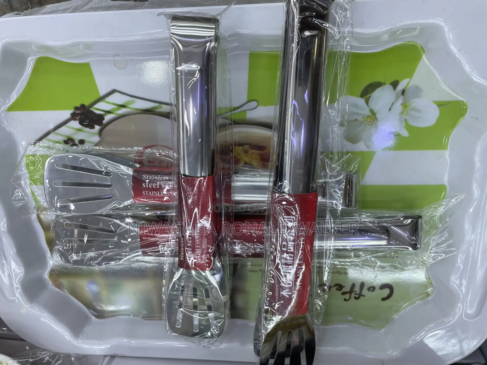 3pc Set of Stainless Steel Tongs