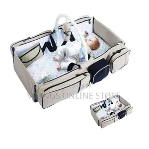 2 in 1 Bed and Bag for Baby - Blue,Pink,Gray