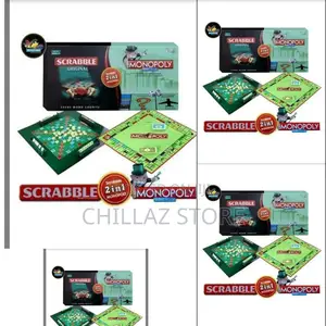 Original 2 in 1 Scrabble Monopoly Game Board