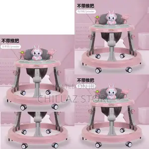 Round Pink Teddy Baby Walker