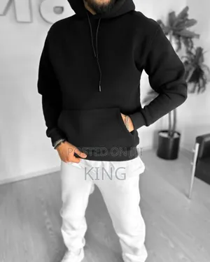 Thick Black Hoodie Jumper