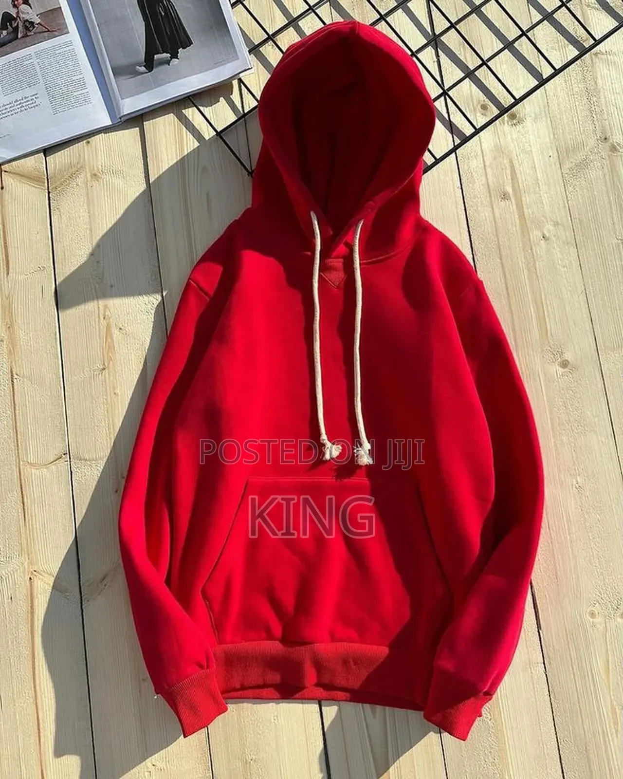 Red Hoodie Jumper. Warmer