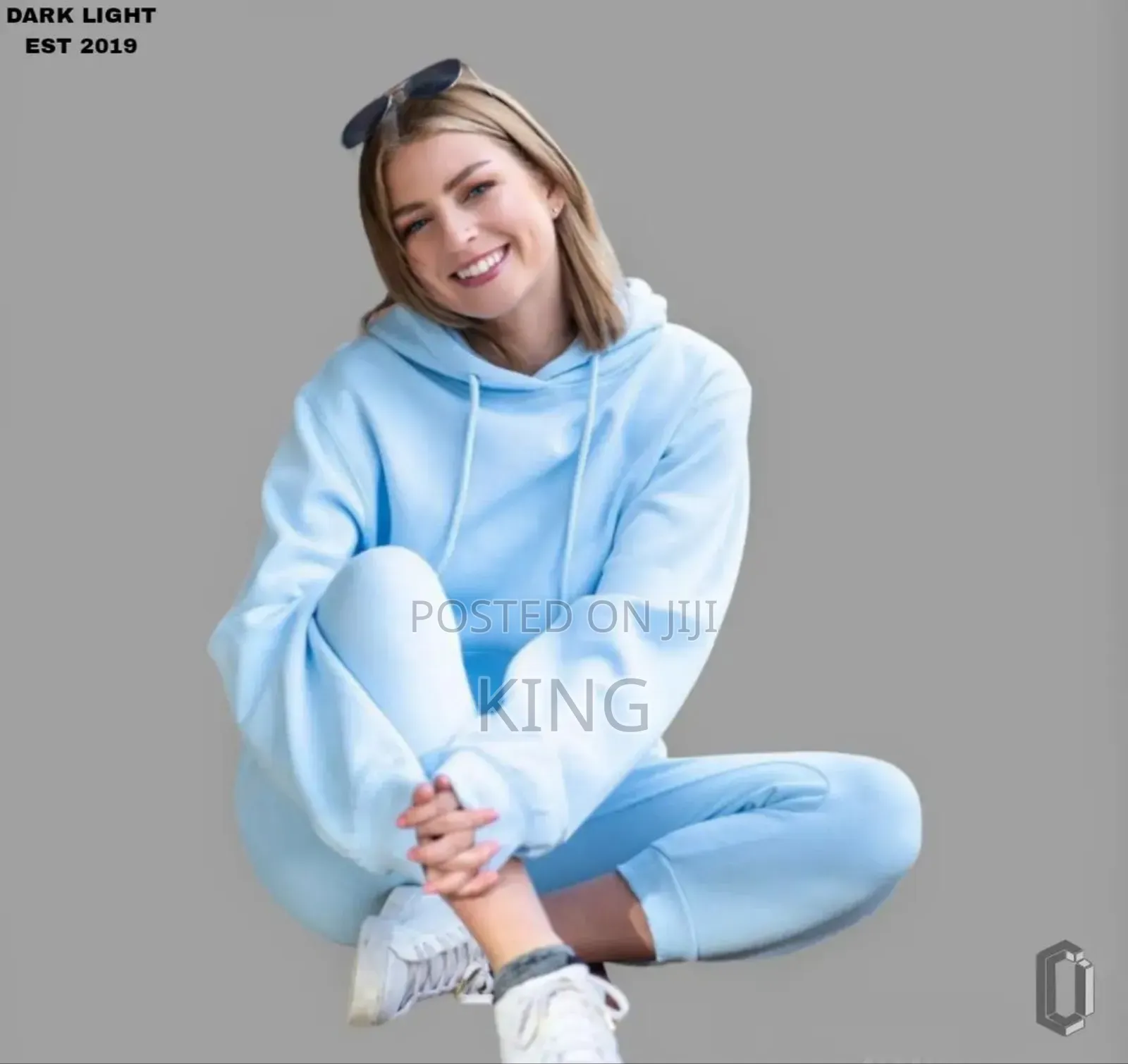 Hoodie Jumper. Sky Blue Warmer
