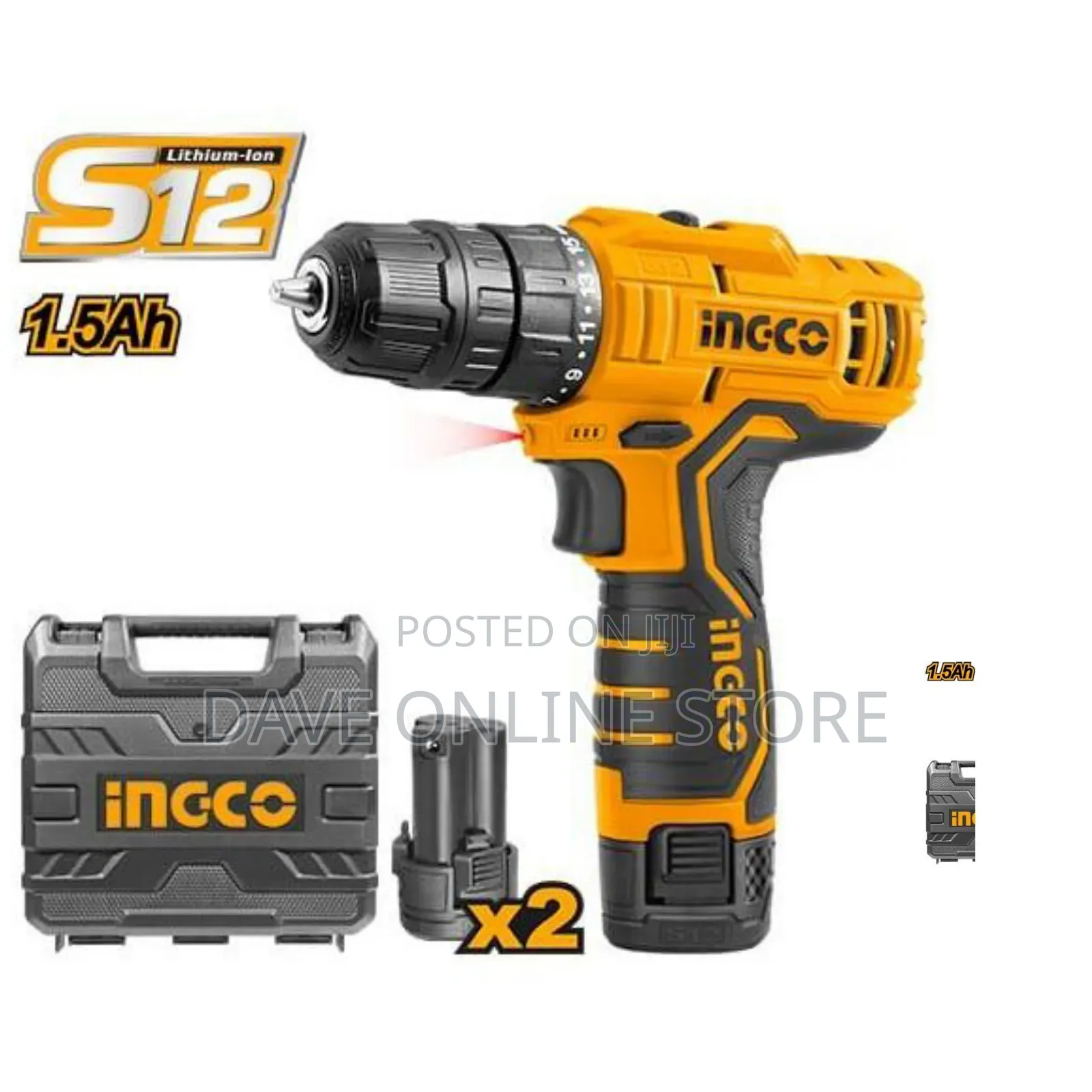 INGCO Impact Drill Voltage:12V Chuck Capacity:0.8-10mm -