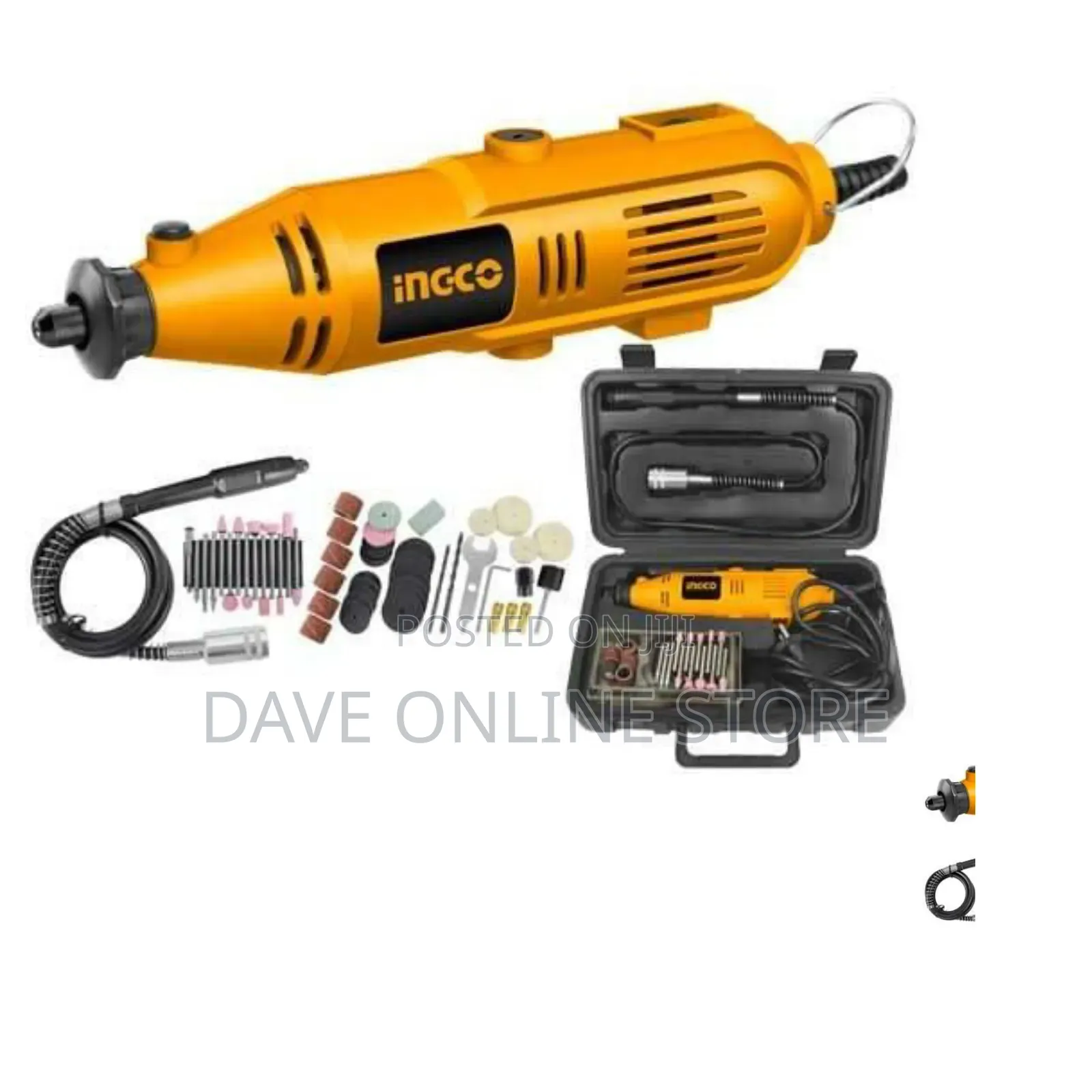 INGCO Mini Grinder Voltage:220-240v~50/60hz 130W - Orange,