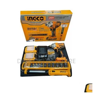 INGCO CIWLI2001 Cordless Lithium-Ion Impact Wrench, 1/2 Inch