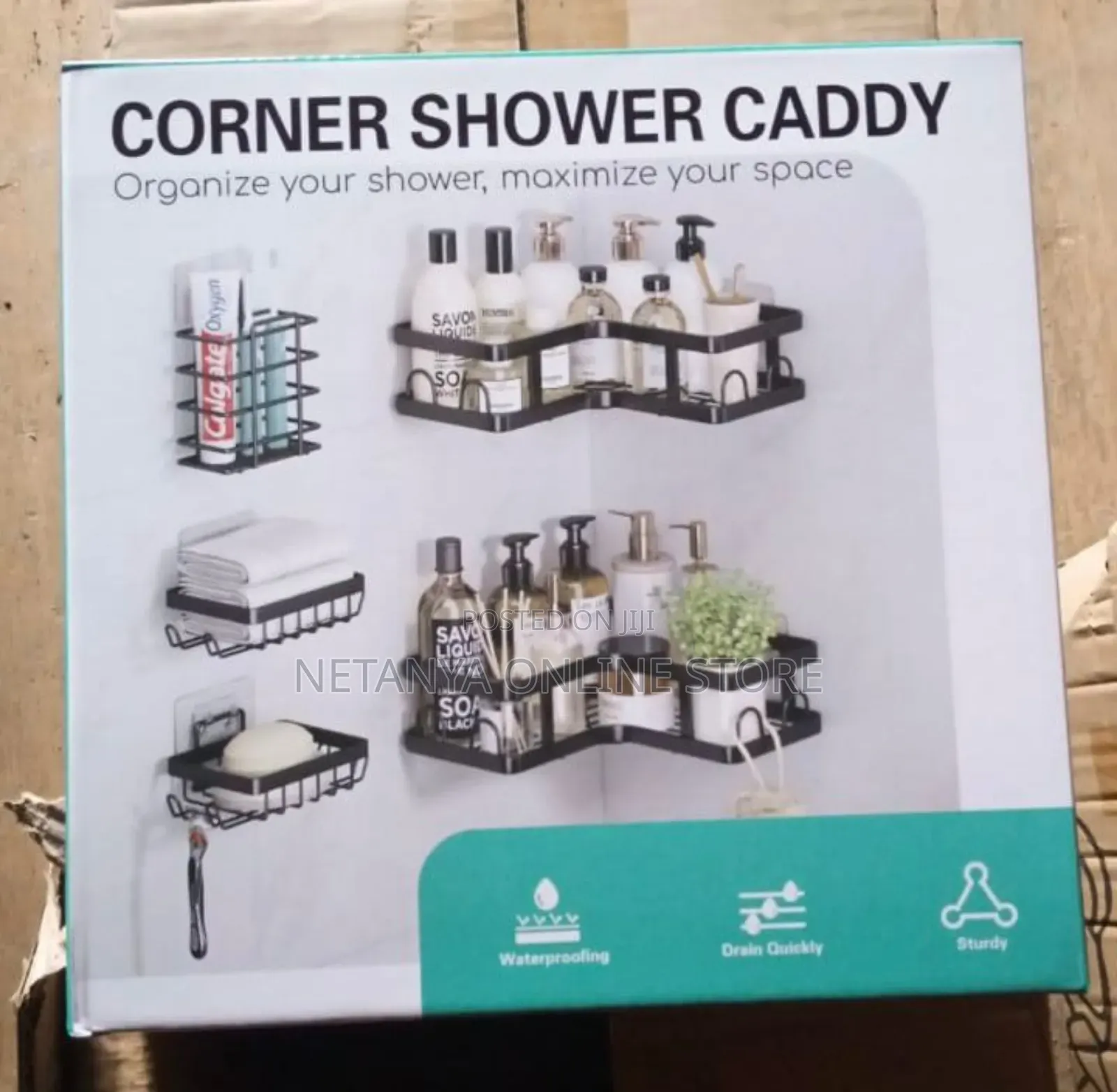 5pcs Corner Shower Rack
