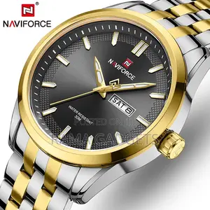 NAVIFORCE Men's Quartz Watch Automatic Date Week Business
