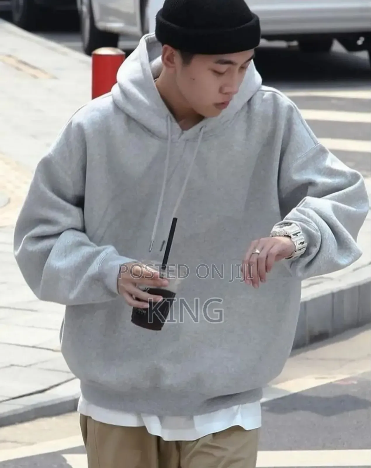 Grey' Hoodie Jumper