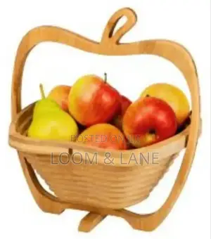 Apple Shaped Bamboo Foldable Fruit Basket